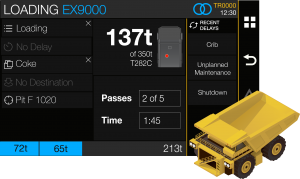 Operator Screen for a haul truck